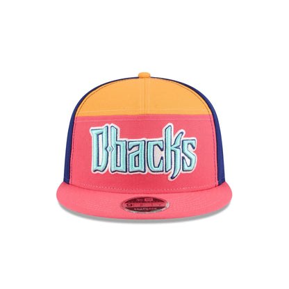 Arizona Diamondbacks Coral Split Panel 9FIFTY Snapback Hat