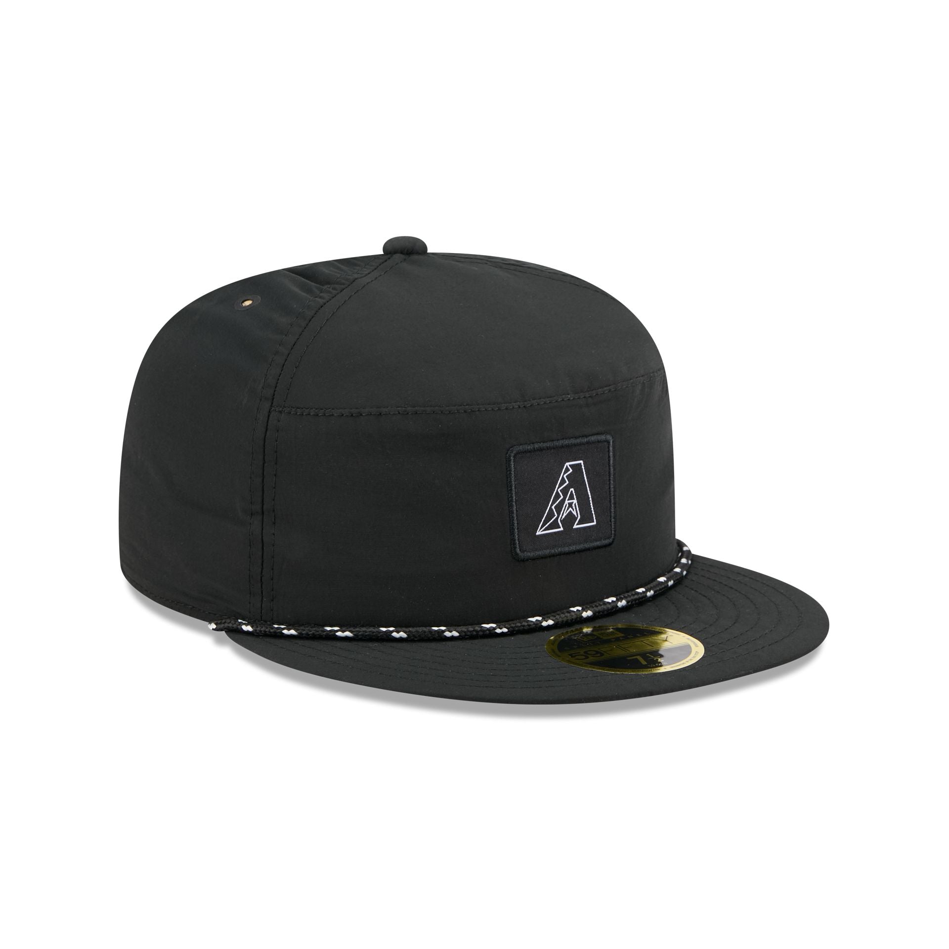 Arizona Diamondbacks Black Poly Rope Split Panel 59FIFTY Fitted Hat